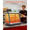 imageVEVOR 3Tier Commercial Food Warmer Display 1400W Food Display Warmer with LED Light Top Storage and Adjustable Shelves 86185 Steam Heating 105L for Hamburger Pizza Bread Fried Chicken3Tier79QT