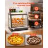 imageVEVOR 3Tier Commercial Food Warmer Display 1400W Food Display Warmer with LED Light Top Storage and Adjustable Shelves 86185 Steam Heating 105L for Hamburger Pizza Bread Fried Chicken3Tier79QT