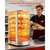 imageVEVOR 3Tier Commercial Food Warmer Display 1400W Food Display Warmer with LED Light Top Storage and Adjustable Shelves 86185 Steam Heating 105L for Hamburger Pizza Bread Fried Chicken5Tier63QT