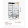 imageVEVOR 3Tier Commercial Food Warmer Display 1400W Food Display Warmer with LED Light Top Storage and Adjustable Shelves 86185 Steam Heating 105L for Hamburger Pizza Bread Fried Chicken5Tier63QT