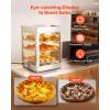 imageVEVOR 3Tier Commercial Food Warmer Display 1400W Food Display Warmer with LED Light Top Storage and Adjustable Shelves 86185 Steam Heating 105L for Hamburger Pizza Bread Fried Chicken3Tier36QT