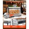 imageVEVOR 3Tier Commercial Food Warmer Display 1400W Food Display Warmer with LED Light Top Storage and Adjustable Shelves 86185 Steam Heating 105L for Hamburger Pizza Bread Fried Chicken3Tier111QT