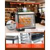 imageVEVOR 3Tier Commercial Food Warmer Display 1400W Food Display Warmer with LED Light Top Storage and Adjustable Shelves 86185 Steam Heating 105L for Hamburger Pizza Bread Fried Chicken3Tier79QT