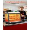 imageVEVOR 3Tier Commercial Food Warmer Display 1400W Food Display Warmer with LED Light Top Storage and Adjustable Shelves 86185 Steam Heating 105L for Hamburger Pizza Bread Fried Chicken3Tier111QT