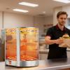 imageVEVOR 3Tier Commercial Food Warmer Display 1400W Food Display Warmer with LED Light Top Storage and Adjustable Shelves 86185 Steam Heating 105L for Hamburger Pizza Bread Fried Chicken3Tier42QT