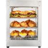imageVEVOR 3Tier Commercial Food Warmer Display 1400W Food Display Warmer with LED Light Top Storage and Adjustable Shelves 86185 Steam Heating 105L for Hamburger Pizza Bread Fried Chicken3Tier36QT