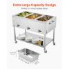 imageVEVOR 6Pan Commercial Propane Steam Table LP Gas Outdoor Soup Warmer with Drain Valve and 3quot Wheels Stainless Steel Propane Food Warmer with Adjustable Temperature for Restaurant Outdoor Camping311 Pan72QT