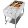 imageVEVOR 6Pan Commercial Propane Steam Table LP Gas Outdoor Soup Warmer with Drain Valve and 3quot Wheels Stainless Steel Propane Food Warmer with Adjustable Temperature for Restaurant Outdoor Camping311 Pan72QT