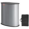 imageVEVOR Portable Tradeshow Podium Table 3543quot x 1929quot x 3701quot Display Exhibition Counter Stand Booth Fair with Wall Foldable Promotion Retail Bar Table Pop Up Podium Counter with Carrying BagBlackSilver