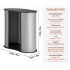 imageVEVOR Portable Tradeshow Podium Table 3543quot x 1929quot x 3701quot Display Exhibition Counter Stand Booth Fair with Wall Foldable Promotion Retail Bar Table Pop Up Podium Counter with Carrying BagBlackSilver
