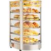 imageVEVOR 3Tier Commercial Food Warmer Display 1400W Food Display Warmer with LED Light Top Storage and Adjustable Shelves 86185 Steam Heating 105L for Hamburger Pizza Bread Fried Chicken5Tier63QT