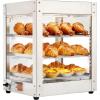 imageVEVOR 3Tier Commercial Food Warmer Display 1400W Food Display Warmer with LED Light Top Storage and Adjustable Shelves 86185 Steam Heating 105L for Hamburger Pizza Bread Fried Chicken3Tier36QT