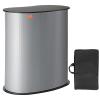 imageVEVOR Portable Tradeshow Podium Table 3543quot x 1929quot x 3701quot Display Exhibition Counter Stand Booth Fair with Wall Foldable Promotion Retail Bar Table Pop Up Podium Counter with Carrying BagBlackSilver