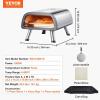imageVEVOR 12quot Electric Pizza Oven Countertop Stainless Steel Pizza Maker Machine with Pizza Stone and Spatula Heats up to 850F Multipurpose Indoor ampamp Outdoor Pizza Cooker for Restaurant Home Camping12 Inch Electric Pizza Oven