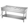 imageVEVOR 5Pan Commercial Food Warmer Electric Steam Table with Independent Temperature Control 750W x 5 Stainless Steel Buffet Catering Food Warmer with Undershelf and Workspace for Restaurant5x11Pan  120 Qt