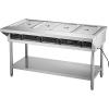 imageVEVOR 5Pan Commercial Food Warmer Electric Steam Table with Independent Temperature Control 750W x 5 Stainless Steel Buffet Catering Food Warmer with Undershelf and Workspace for Restaurant4x11Pan  96 Qt