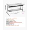 imageVEVOR 5Pan Commercial Food Warmer Electric Steam Table with Independent Temperature Control 750W x 5 Stainless Steel Buffet Catering Food Warmer with Undershelf and Workspace for Restaurant5x11Pan  120 Qt