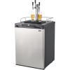 imageVEVOR Beer Kegerator Dual Tap Home Draft Beer Dispenser for Ball Lock Full Size Keg Refrigerator with 5lbs CO2 Tank Hold 2 Sixth  2 Slim  3 Ball lock keg 162LSilver