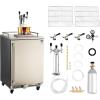 imageVEVOR Beer Kegerator Dual Tap Home Draft Beer Dispenser for Ball Lock Full Size Keg Refrigerator with 5lbs CO2 Tank Hold 2 Sixth  2 Slim  3 Ball lock keg 162LSilver