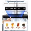 imageVEVOR Beer Kegerator Dual Tap Home Draft Beer Dispenser for Ball Lock Full Size Keg Refrigerator with 5lbs CO2 Tank Hold 2 Sixth  2 Slim  3 Ball lock keg 162LSilver