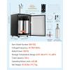 imageVEVOR Beer Kegerator Dual Tap Home Draft Beer Dispenser for Ball Lock Full Size Keg Refrigerator with 5lbs CO2 Tank Hold 2 Sixth  2 Slim  3 Ball lock keg 162LSilver