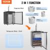 imageVEVOR Beer Kegerator Dual Tap Home Draft Beer Dispenser for Ball Lock Full Size Keg Refrigerator with 5lbs CO2 Tank Hold 2 Sixth  2 Slim  3 Ball lock keg 162LSilver