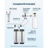 imageVEVOR Beer Kegerator Dual Tap Home Draft Beer Dispenser for Ball Lock Full Size Keg Refrigerator with 5lbs CO2 Tank Hold 2 Sixth  2 Slim  3 Ball lock keg 162LSilver