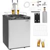 imageVEVOR Beer Kegerator Dual Tap Home Draft Beer Dispenser for Ball Lock Full Size Keg Refrigerator with 5lbs CO2 Tank Hold 2 Sixth  2 Slim  3 Ball lock keg 162LSilver