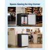 imageVEVOR Beer Kegerator Dual Tap Home Draft Beer Dispenser for Ball Lock Full Size Keg Refrigerator with 5lbs CO2 Tank Hold 2 Sixth  2 Slim  3 Ball lock keg 162LSilver