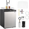imageVEVOR Beer Kegerator Dual Tap Home Draft Beer Dispenser for Ball Lock Full Size Keg Refrigerator with 5lbs CO2 Tank Hold 2 Sixth  2 Slim  3 Ball lock keg 162LSilver