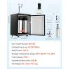 imageVEVOR Beer Kegerator Dual Tap Home Draft Beer Dispenser for Ball Lock Full Size Keg Refrigerator with 5lbs CO2 Tank Hold 2 Sixth  2 Slim  3 Ball lock keg 162LSilver