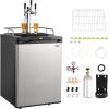 imageVEVOR Beer Kegerator Dual Tap Home Draft Beer Dispenser for Ball Lock Full Size Keg Refrigerator with 5lbs CO2 Tank Hold 2 Sixth  2 Slim  3 Ball lock keg 162LSilver