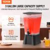imageVEVOR Beverage Dispenser 3 Gallon x 2 Drink Dispensers for Parties Plastic Juice Dispenser with Stand Spigot Lid Iced Tea Lemonade Juice Water Dispenser for Restaurants Hotels Parties5Gal 1Pack