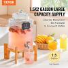 imageVEVOR Beverage Dispenser 3 Gallon x 2 Drink Dispensers for Parties Plastic Juice Dispenser with Stand Spigot Lid Iced Tea Lemonade Juice Water Dispenser for Restaurants Hotels Parties15Gal 1Pack