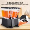 imageVEVOR Beverage Dispenser 3 Gallon x 2 Drink Dispensers for Parties Plastic Juice Dispenser with Stand Spigot Lid Iced Tea Lemonade Juice Water Dispenser for Restaurants Hotels Parties3Gal 2Pack