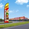 imageVEVOR Burgers Feather Flag with Pole Kit 163 Feet Advertising Flags for Business Outside with Fiberglass Pole Ground Stake Restaurant Swooper Flag Banner Pole Kit Best Burgers Feather Flag