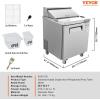 imageVEVOR Commercial 28quot W SandwichSalad Prep Table Refrigerator 742 Cu Ft Stainless Steel Food Prep Station Cooler Fan Cooling Mega Top Fridge 8 Pans Cutting Board for Restaurant Bar Cafe