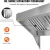 imageVEVOR Commercial Exhaust Hood 6FT Food Truck Hood Exhaust 201 Stainless Steel Concession Trailer Hood with 3 Detachable Ushaped Grid Oil Filter Mesh Rust Resistant Vent Hood for Kitchen Restaurant6FT
