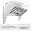 imageVEVOR Commercial Exhaust Hood 6FT Food Truck Hood Exhaust 201 Stainless Steel Concession Trailer Hood with 3 Detachable Ushaped Grid Oil Filter Mesh Rust Resistant Vent Hood for Kitchen Restaurant5FT