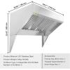 imageVEVOR Commercial Exhaust Hood 6FT Food Truck Hood Exhaust 201 Stainless Steel Concession Trailer Hood with 3 Detachable Ushaped Grid Oil Filter Mesh Rust Resistant Vent Hood for Kitchen Restaurant9FT