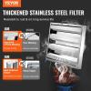 imageVEVOR Commercial Hood Filter 155W x 195H Inch Range Hood Filters Stainless Steel Restaurant Range Hood Baffle Filter for Grease Rated Commercial Kitchen Exhaust Hoods 3 Grooves Pack of 6