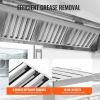 imageVEVOR Commercial Hood Filter 245W x 195H Inch Range Hood Filters Stainless Steel Restaurant Range Hood Baffle Filter for Grease Rated Commercial Kitchen Exhaust Hoods 5 Grooves Pack of 2