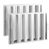 imageVEVOR Commercial Hood Filter 245W x 195H Inch Range Hood Filters Stainless Steel Restaurant Range Hood Baffle Filter for Grease Rated Commercial Kitchen Exhaust Hoods 5 Grooves Pack of 2