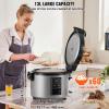 imageVEVOR Commercial Rice Cooker 60Cup Rice Cooker 1374 Qt  13 Liter Large Rice Cooker and Warmer with Nonstick Inner Pot Fast Cooking and 12Hour Keep Warm with Rice Cup and Paddle for Restaurant60 Cups  13 L