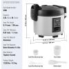 imageVEVOR Commercial Rice Cooker 60Cup Rice Cooker 1374 Qt  13 Liter Large Rice Cooker and Warmer with Nonstick Inner Pot Fast Cooking and 12Hour Keep Warm with Rice Cup and Paddle for Restaurant45 Cups  9 L