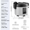 imageVEVOR Commercial Rice Cooker 70Cup Rice Cooker 1585 Qt  15 Liter Large Rice Cooker and Warmer with Nonstick Inner Pot Fast Cooking and 12Hour Keep Warm with Rice Cup and Paddle for Restaurant