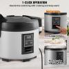 imageVEVOR Commercial Rice Cooker 70Cup Rice Cooker 1585 Qt  15 Liter Large Rice Cooker and Warmer with Nonstick Inner Pot Fast Cooking and 12Hour Keep Warm with Rice Cup and Paddle for Restaurant