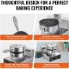 imageVEVOR Commercial Waffle Stick Maker 6PCS 1500W Waffle Baker Machine NonStick Stainless Steel Corn Hot Dog Waffle Iron with Temp and Time Control Handle for Restaurant Bakery Snack Bar FamilyWaffle Maker