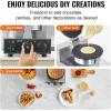imageVEVOR Commercial Waffle Stick Maker 6PCS 1500W Waffle Baker Machine NonStick Stainless Steel Corn Hot Dog Waffle Iron with Temp and Time Control Handle for Restaurant Bakery Snack Bar FamilyIce Cream Cone