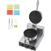 imageVEVOR Commercial Waffle Stick Maker 6PCS 1500W Waffle Baker Machine NonStick Stainless Steel Corn Hot Dog Waffle Iron with Temp and Time Control Handle for Restaurant Bakery Snack Bar FamilyWaffle Maker